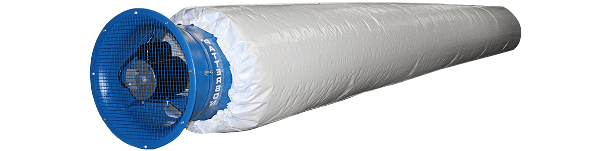 fabric air duct | warehouse fans | carolina handling